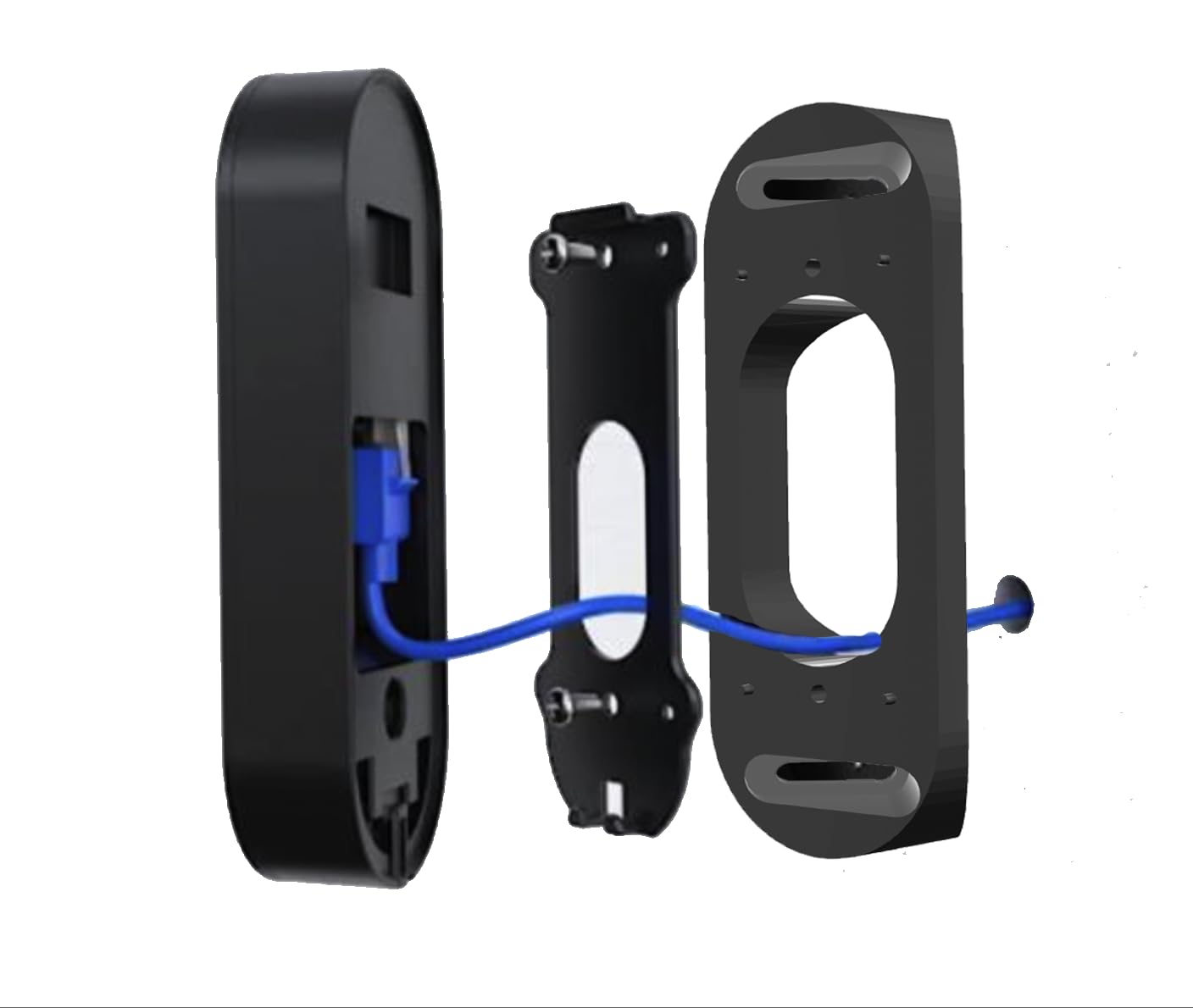 Support d'angle fixe à angle de 30/45 degrés pour sonnette vidéo Reolink 2K filaire PoE WiFi (montage d'angle à 45°) Convient également pour Blink 2ème génération