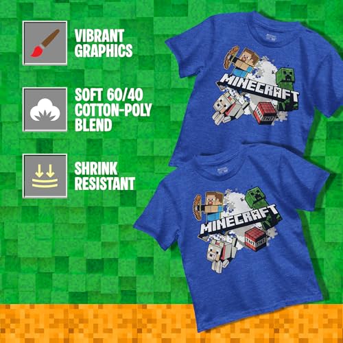 Minecraft Little Boys' Explosive Group T-Shirt – Crew Neck Short Sleeve Shirt4