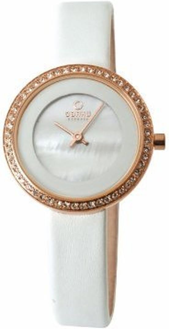 Obaku Denmark Women's Quartz Watch V146LVWRW1 with Leather Strap