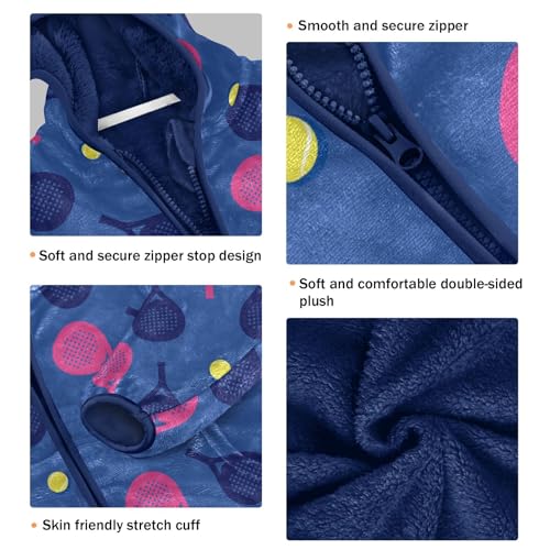 Great Colorful Of Tennis Girls Fleece Jacket Girls Fall Jacket Girls Zip Up Hoodie Girls Sherpa Jacket 2-10T3