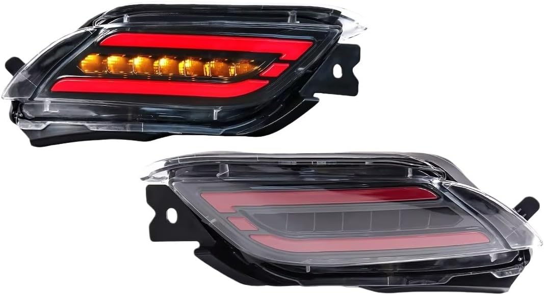 For Vios 2008 2009 2010 2011 2012 2013 Rear Bumper Lamp Brake Lights Start-up Dynamic Turn Signal Taillamp 12V Rear Tail Light Lamp Lens