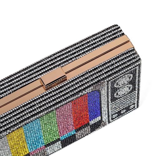 Image of Women Retro Crossbody Bag Rhinestone Fun Unique Evening Clutch Purses for Women