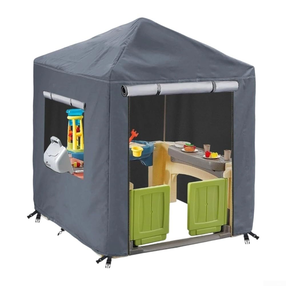 MKTOLHUs Playhouse Cover for Outdoor(grey)