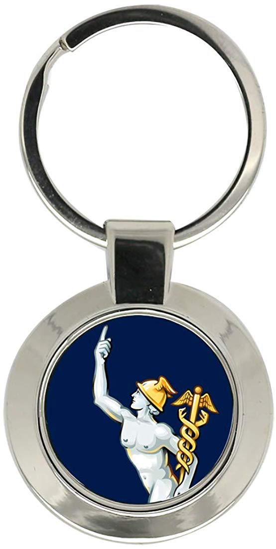 Giftshop UK Royal Corps of Signals Mercury Symbol, British Army Key Ring