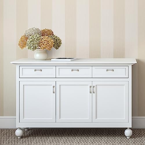 Image of Ravinte Brushed Nickel Cabinet Handles Arch Pulls 3 Inch 20 Pack | Square Foot Arch Pulls, Solid Zinc Alloy, Easy Install, Modern Design, Screws Provided, for Drawers & Cupboards