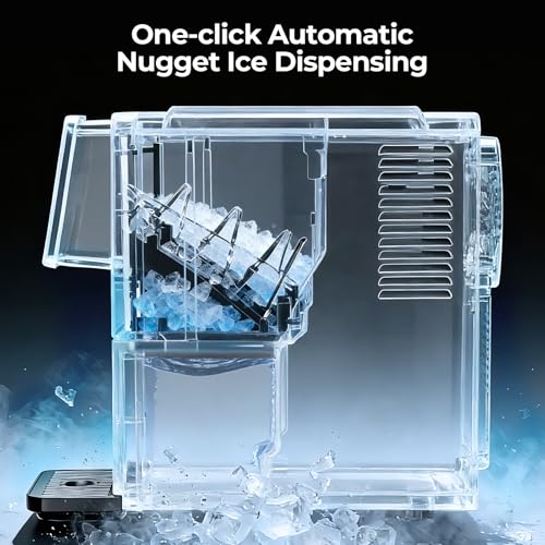 Image of Antarctic Star Countertop Nugget Ice Maker, Self-Cleaning Portable Ice Machine, 33 lb /24H, 1.8L Water Tank, 1.5 lb Ice Storage, Touch Screen & Auto Ice Drop, for Home /Office /Kitchen