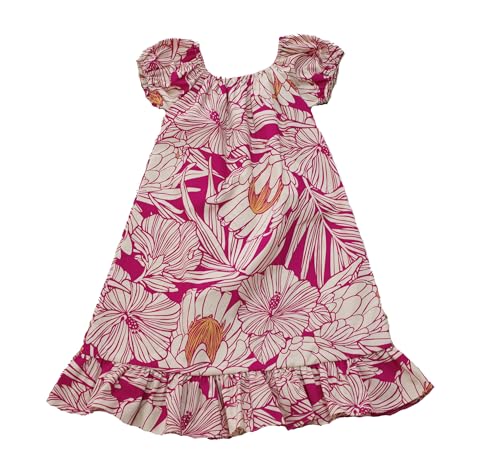 Rainview Creations Girls Hawaii Style Long Muumuu Dress, Hawaii Girl Long Dresses, Hawaii Flower. Girls Size 12.