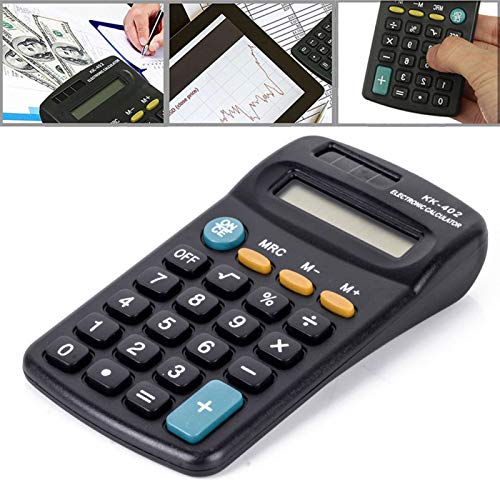 qiguch66 Basic Office Calculators,Standard Function for Office,Home,School,Mini Portable Pocket 8 Digits Electronic Study Calculator Student School Supply - Black