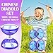 Simgoing Chinese Yoyo Diabolo Set Includes Colorful Chinese Yoyo with 2 Pieces Diabolo Sticks, 1 Piece String, 1 Net Bag for Fun(Purple)