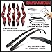 HANDBAIGE Black Hunter 60'' Left Hand Archery Recurve Bow and Arrows Set with Paper Target for Adults Outdoor Hunting Red Recurve Bow Kit (40lbs)