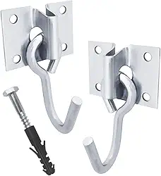 Par Gancho de Rede C/Parafusos e Buchas, Aço (Zincado)