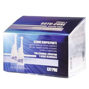 KAYPRO BOTU-CURE Phase Reconstructing Hair Care Big Set Italian (Shampoo 1000ml, Mask 1000ml & Treatment 12x12ml for Damaged Hair with Plant Peptides)