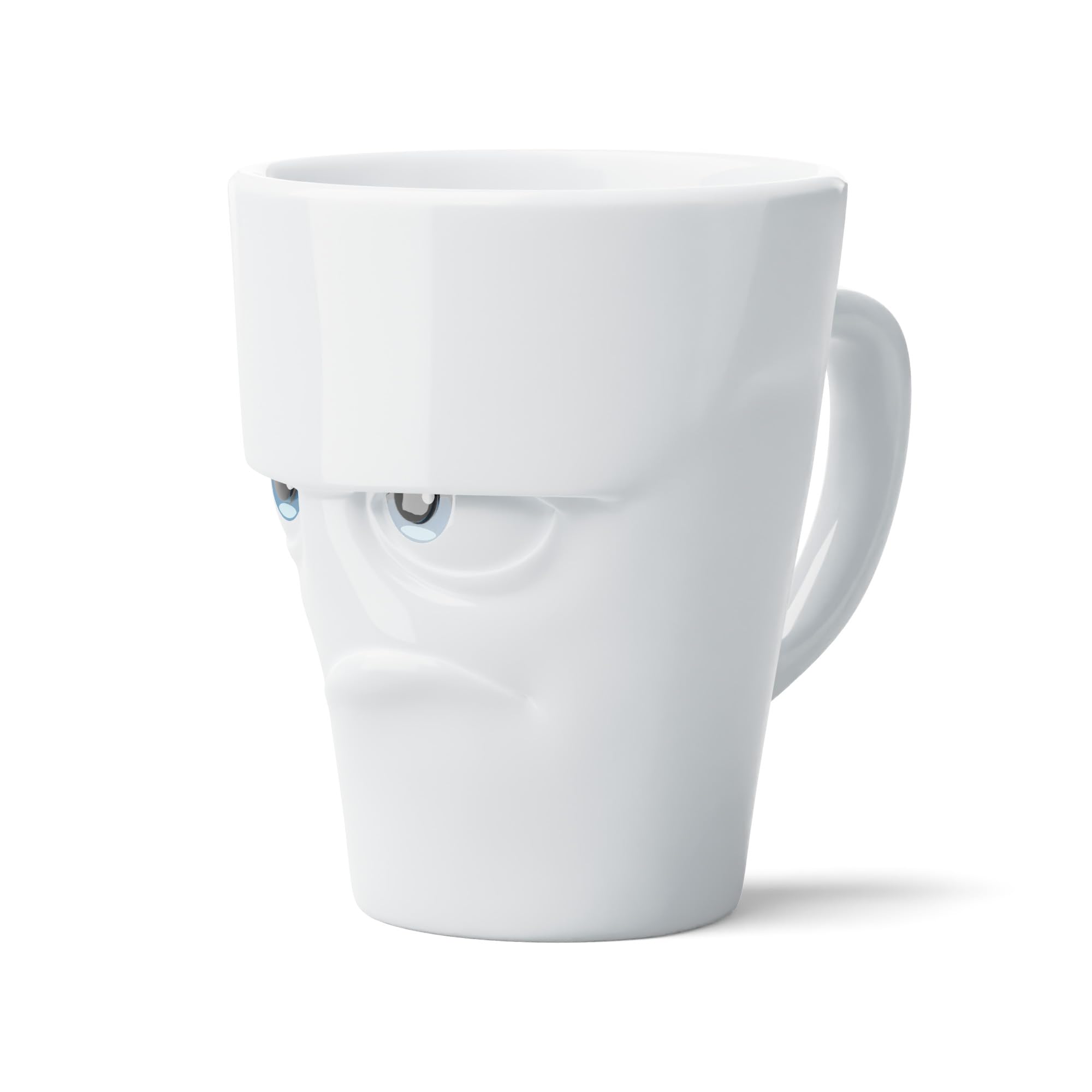 FIFTYEIGHT PRODUCTS/Taza con asa "GRUMMELIG" - Edición de Película - (porcelana, 350 ml, blanco, fabricado en Alemania)