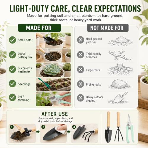 Set de 18 piezas para jardinería con estera para trasplantes miniatura 7