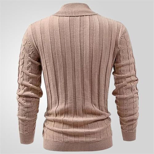 Pull col châle homme XXL coupe décontractée pour silhouette forte - 5