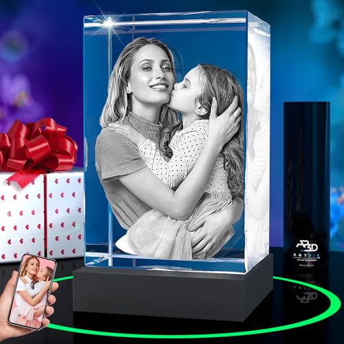 ArtPix 3D Premium Crystal Photo, Personalized Mothers Day Gifts for
