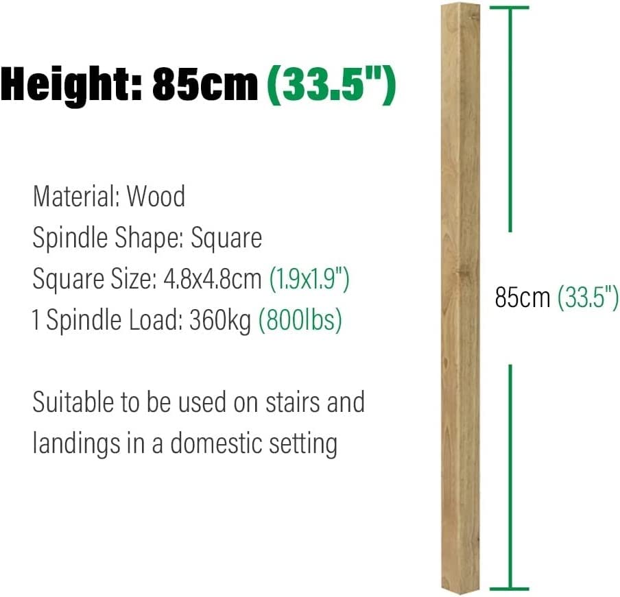 Rampe d'escalier en bois 85cm balustre colonne grenier