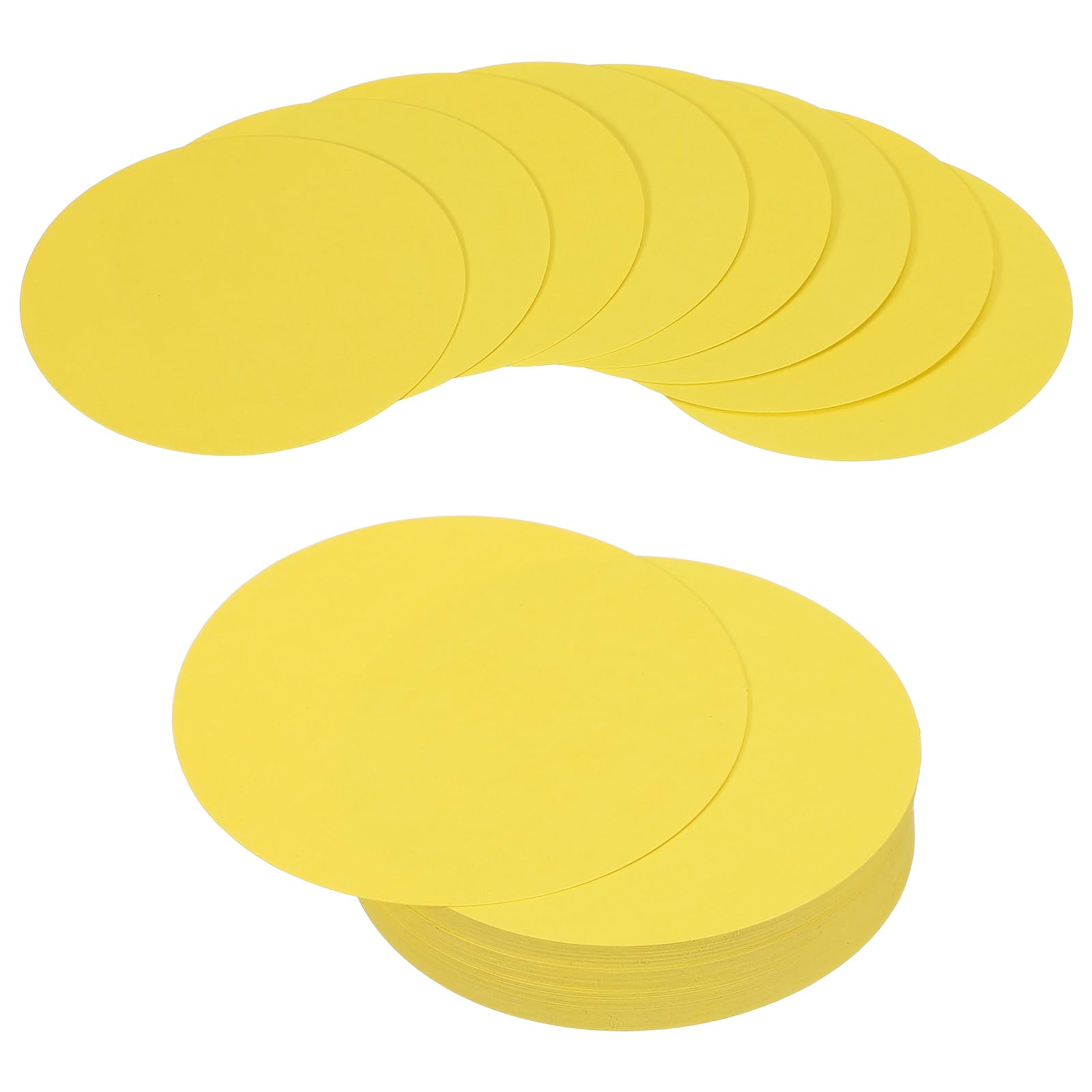 PATIKIL 72 Sheet Circle Card Stock, 4 Inch Round Cutouts Paper Thick Cardstock Coaster for DIY Craft Projects Printing Supplies Bulletin Board Decor, Yellow