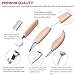 Wood Carving Tools Kit | Sloyd, Hook, Detail Knives | Hardwood Handle Grips Carbide Blades, Bonus Sharpener Included All Inclusive 4 Piece Set