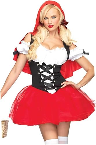 Miniatura 8 de Vestido rojo para mujer con capucha roja con velo, disfraces de Halloween, disfraces de adultos, disfraz rojo, baile de graduación, trajes rojos