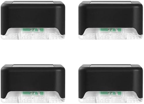 Yardwe 4 luces solares LED de seguridad para exteriores, luces solares con sensor de movimiento, aplique de pared, lámpara de noche, lámpara de