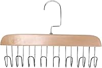 Vista 1 de plplaaoo Gancho para colgar bolsas, ganchos para bolsas de hierro, colgador multifuncional, sin perforaciones, con 8 ganchos, madera y acero