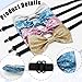 Luckyvestir Men's Bowtie, Sequin Bow Tie for Men Pre-Tied Adjustable Sparkly Bow Tie for Party Banquet Wedding (Light Blue)