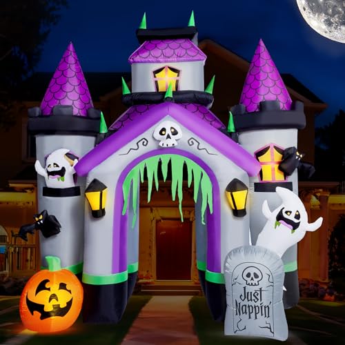 ZPISF Halloween Inflatables 12 FT Haunted House Castle Archway Decorations