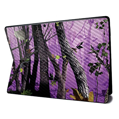 Image of MightySkins Carbon Fiber Skin for Microsoft Surface Pro X - Purple Tree Camo | Textured Carbon Fiber Finish | Easy to Apply, Remove, and Change Styles | Made in The USA