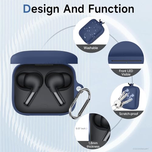 Image of Silicone Case Cover Compatible for OnePluss Buds 3 -Blue