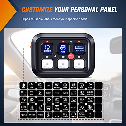 Image of Nilight 6 Gang Switch Panel Relay System Automatic Dimmable