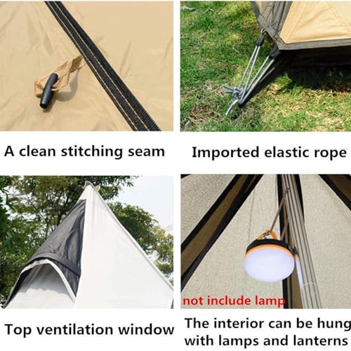 Carpa grande para camping impermeable y resistente al viento miniatura 2