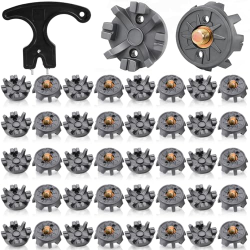 Nagpew 51 Piece Golf Spikes, Golf Cleats Replacement with Cleat Spanner, Metal Thread Screw 6 mm...
