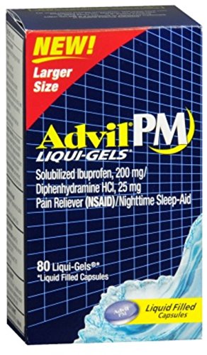 Advil PM Ibuprofen 200 mg Liqui-Gels 80 ea (Pack of 9)
