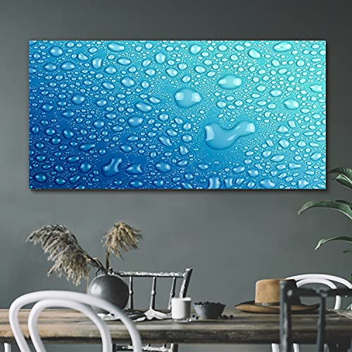 Tableau d'intérieur 120x60cm impression toile gouttes d'eau art moderne