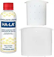 Coalho Líquido Ha-la Coagulante + 1 Forma Queijo Minas 500g + Forma Minas 1Kg