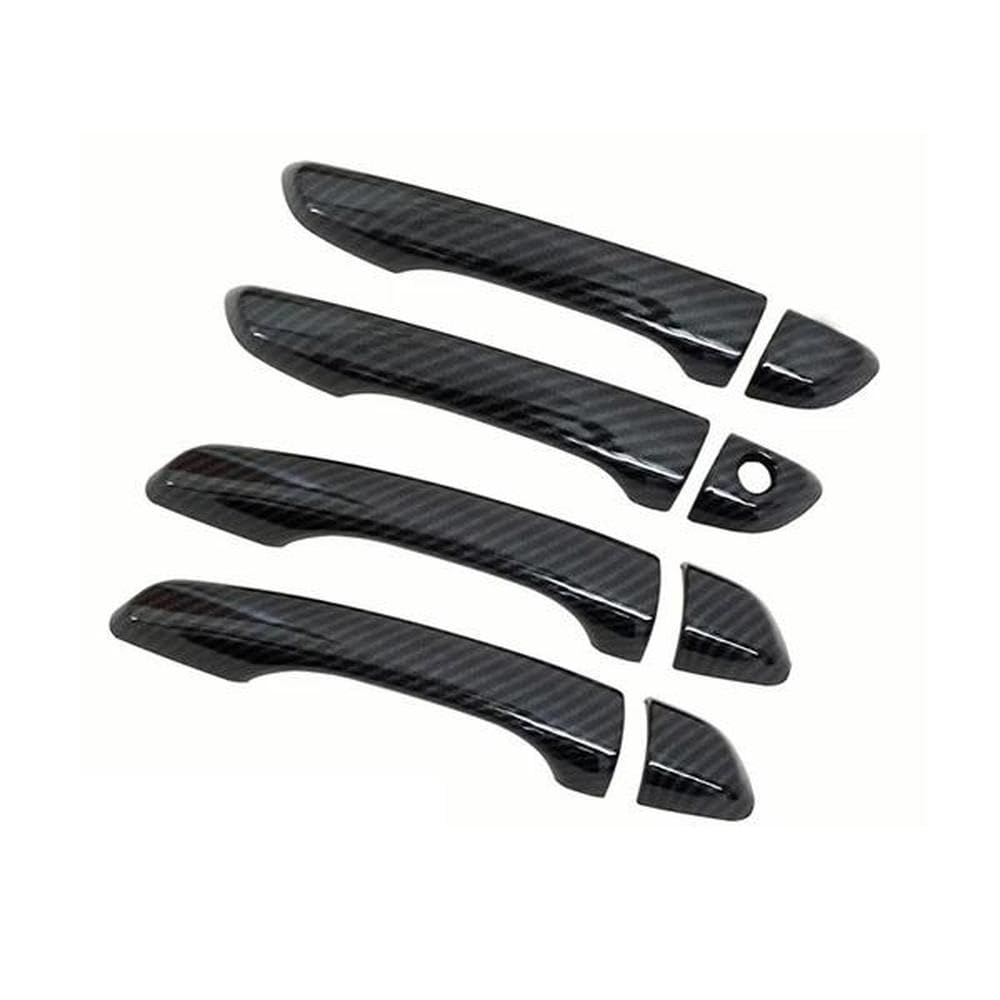 Sxqpocar Handle 1 Keyhole Carbon Fiber Door Handle Cover Trim For Citroen C4 Cactus 2014 2015 2016 2017 2018 2019 2020 2021 2022 Replacement Parts(Handle 1 Keyhole)