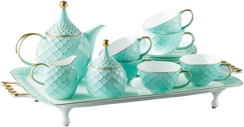 Ceramic Coffee Tea Set British Afternoon Bone China Cup with Tray