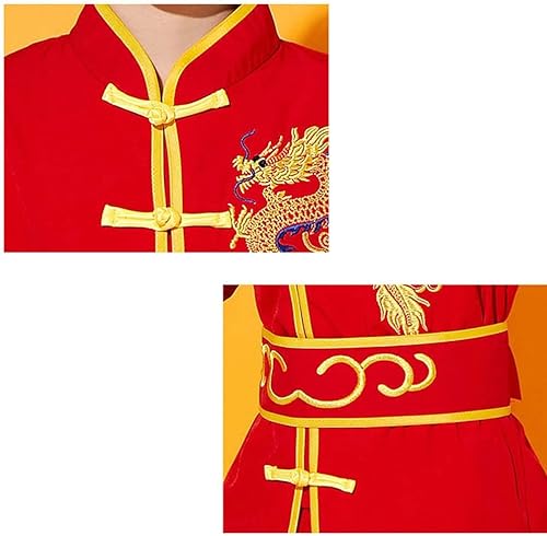Miniatura 4 de YEMYIQZ Uniforme de Kung Fu para niños y niñas, tradicional chino bordado Tai Chi Wing Chun Master artes marciales