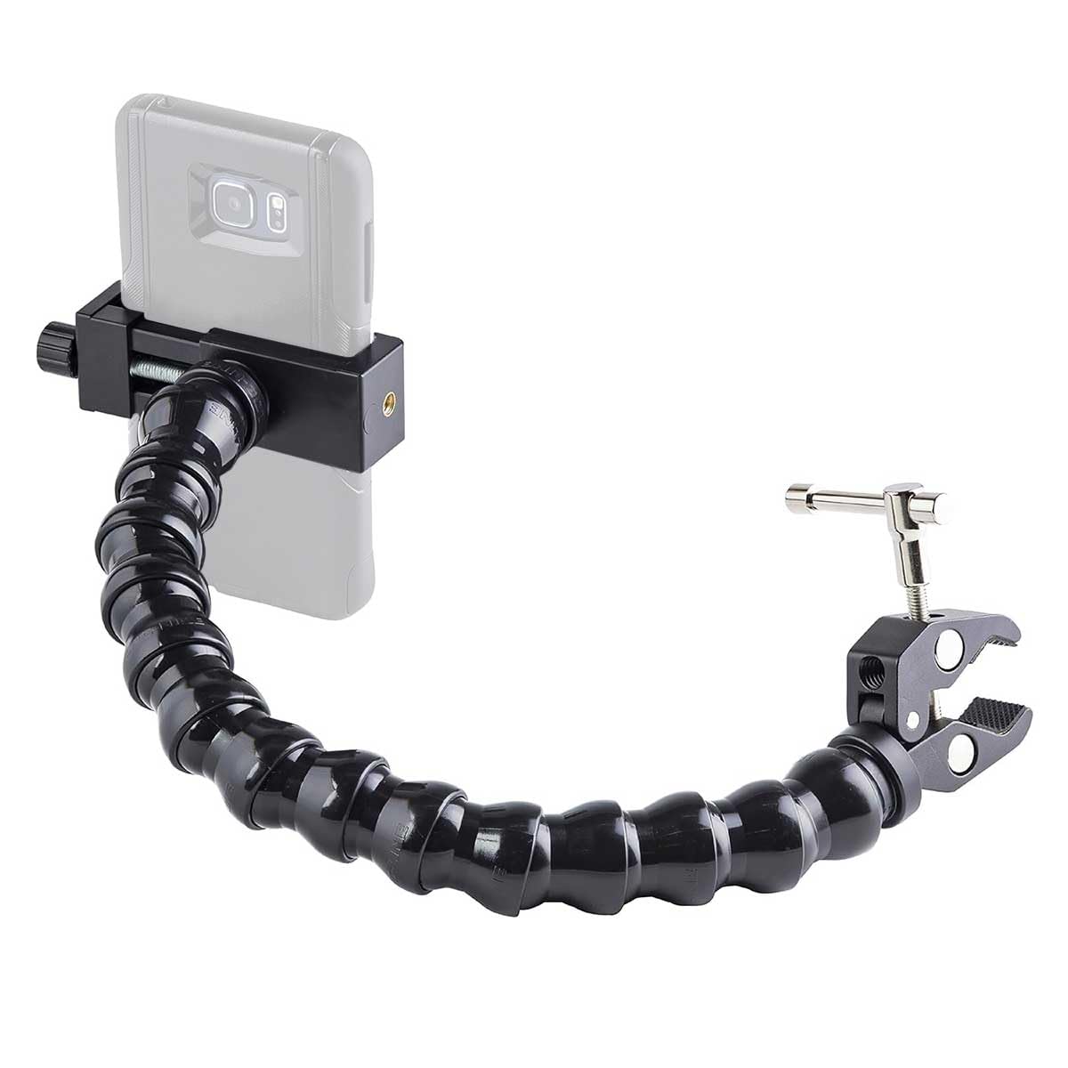 mango modular hose phone holder with mini clamp 14 inch arm