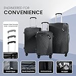 3-Piece Lightweight Hardside Spinner Luggage Set with TSA Lock, 3 piece suitcase set (20in24in28in) (Cherry Red) - Image 5