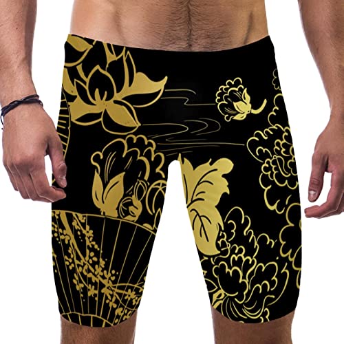 Traje de baño de resistencia HUI JIN SHOP negro dorado contra la fatiga