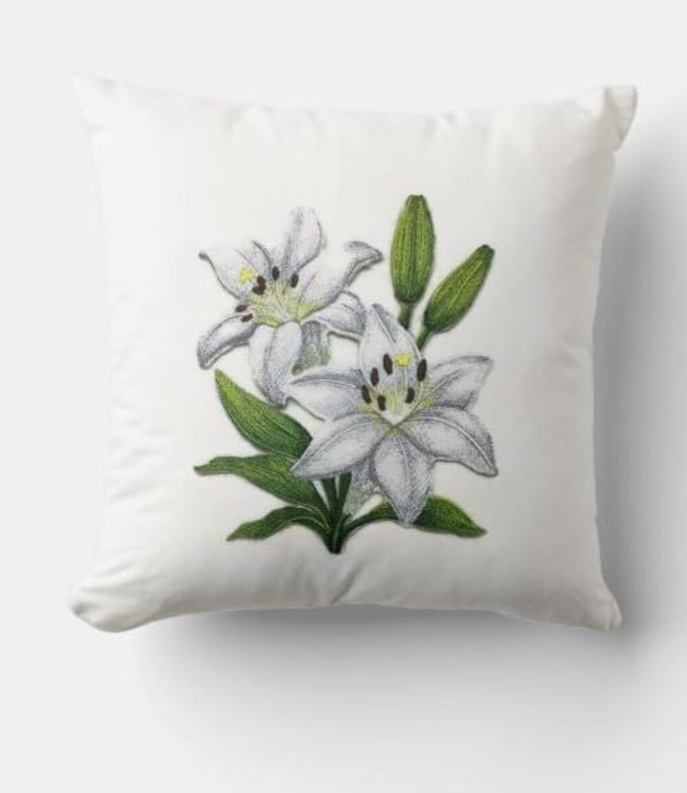 Custom and Unique Garden's Best Delight Flower [ Lily Blooms ] Embroidered Iron on/Sew Patch [ 5.87"(w) x 7.07"(h) ] [Made in USA]