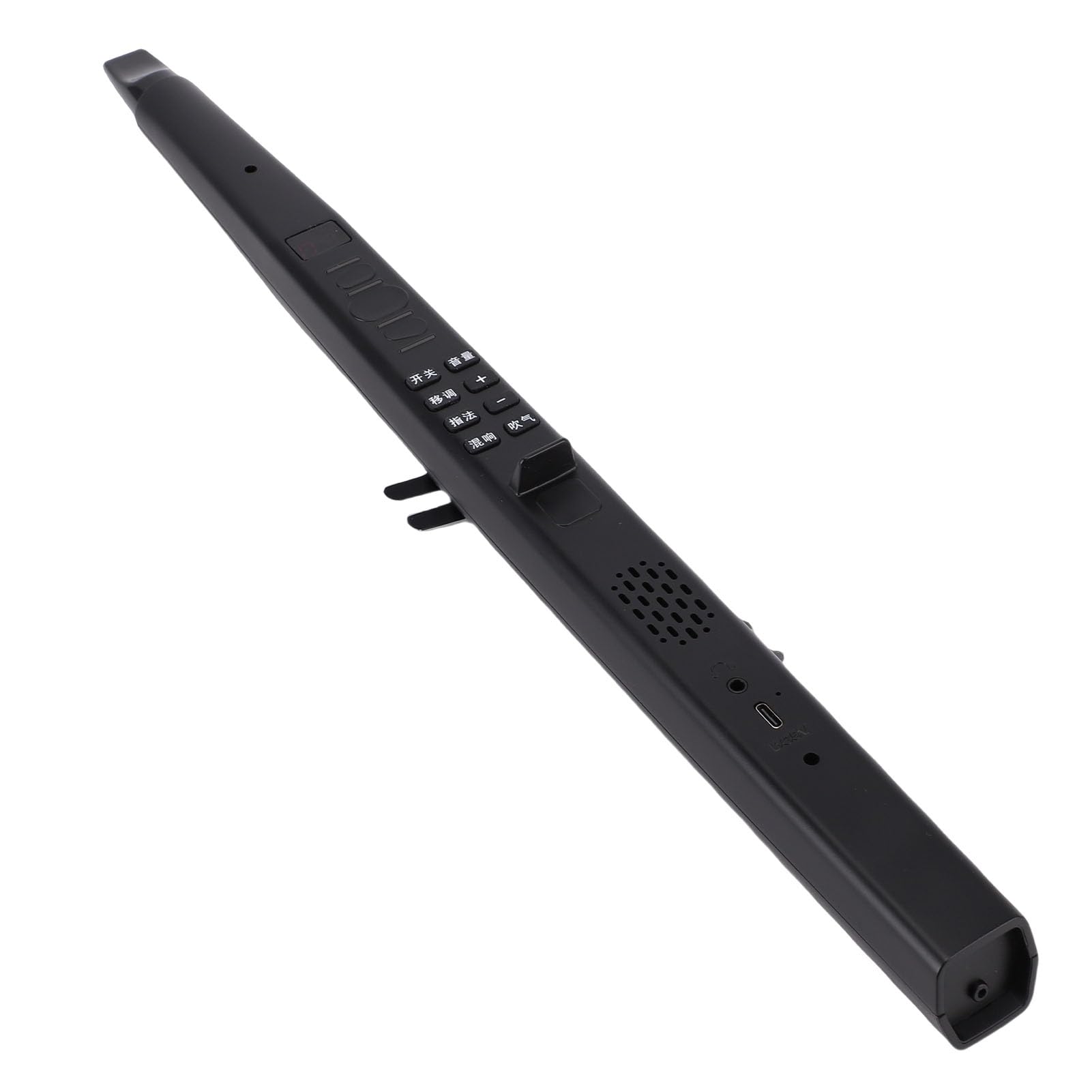 Saxofón Electrónico MIDI, Saxofón Digital de 13 Tonos, Saxofón de Viaje de Bolsillo, Volumen Ajustable 3 Sensibilidad de Soplado Mini Instrumento de Viento Electrónico Digital