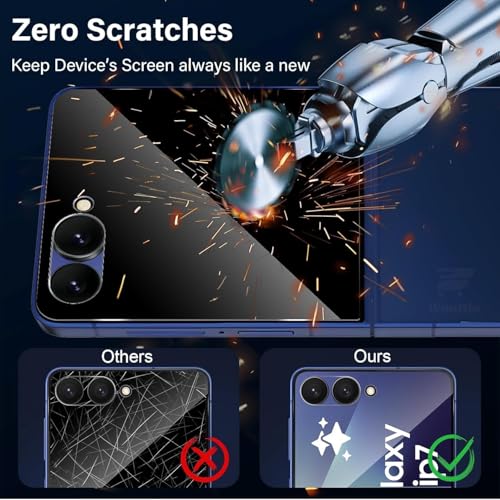 Image of WonRia Pack 1 - Privacy Tempered Glass Compatible with Samsung Galaxy Z Flip 8 Screen Guard Protector | Anti-Spy | Case Friendly - Installation Kit