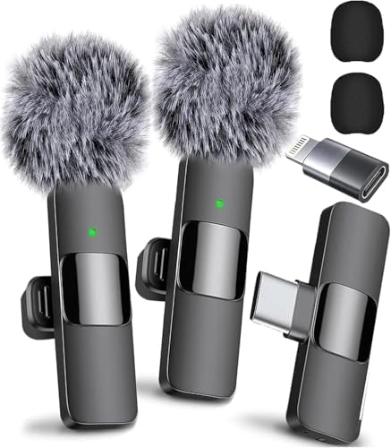 Amazon.com: HMKCH Wireless Lavalier Microphone for Phone/iPhone ...