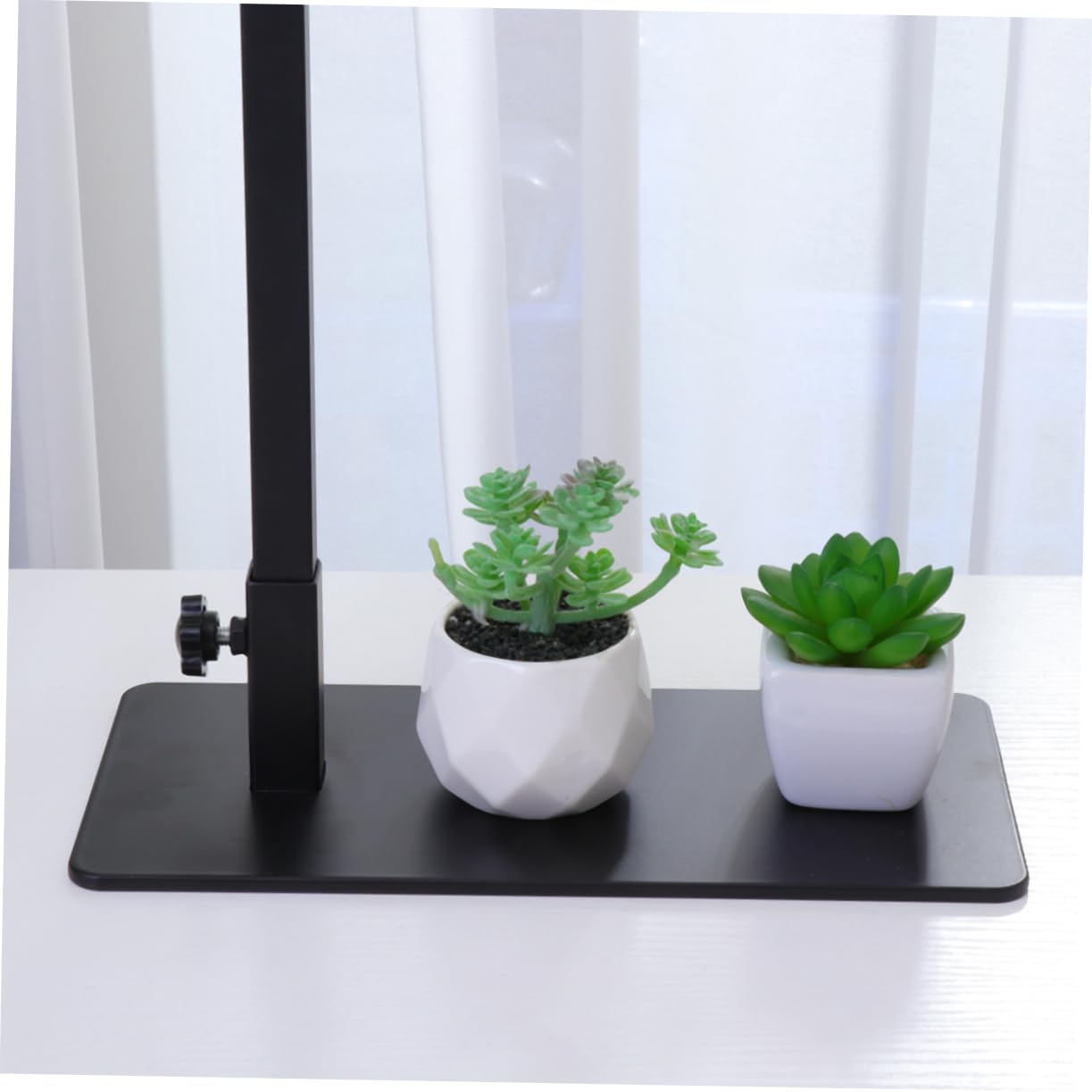 Soporte de Luz para Reptiles para Lámpara de Calefacción, Tamaño L | Hierro Negro, para Acuario y Pecera, Sostiene Focos de Terrario y Proporciona Iluminación