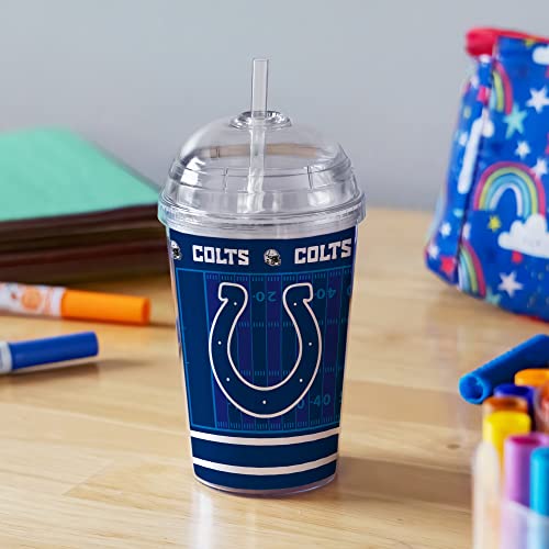 Image of Rico Industries NFL Football Rookie of The Year 12oz Acrylic Tumbler, Youth Tumbler with Swirly Straw