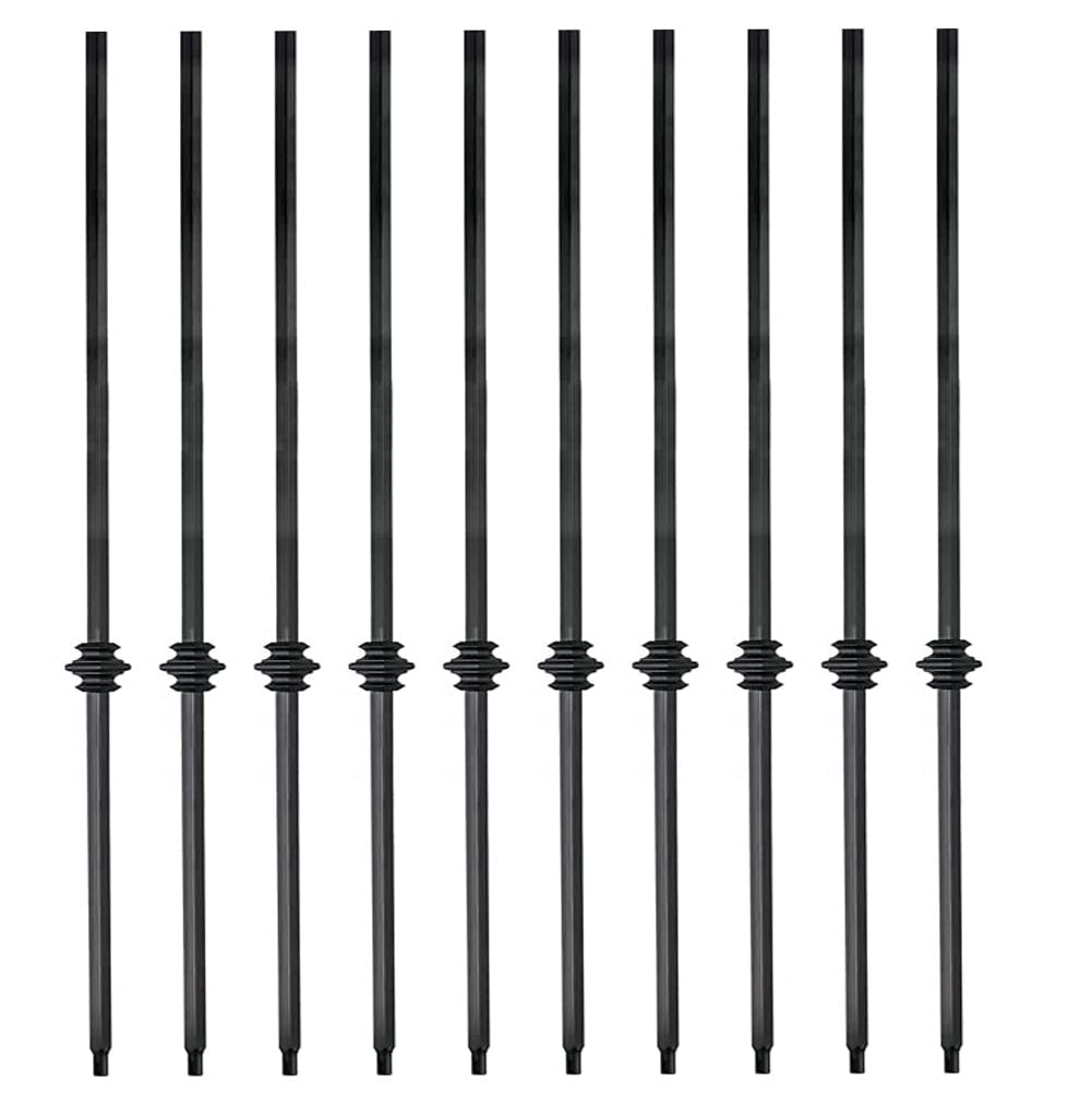 Gakee Staircase Balusters 44 x 1/2 inch, 10 Pack Wrought Iron Stair