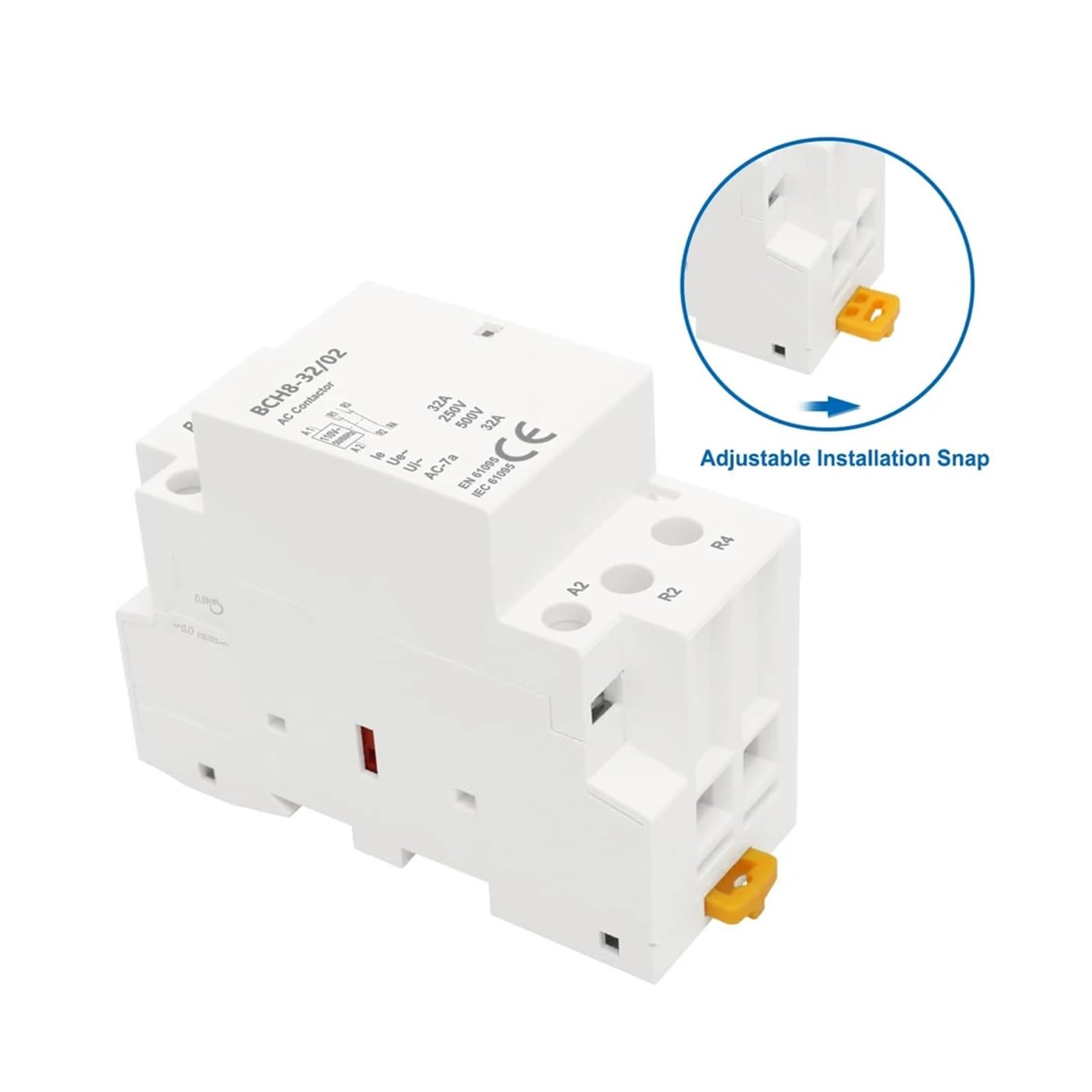BCH8-32/02 - Contattore di carica CA 32 A, 24 V/110 V/230 V, contattore automatico CA 2 NF 2 poli, 1 pezzo(2NC_AC 230V)